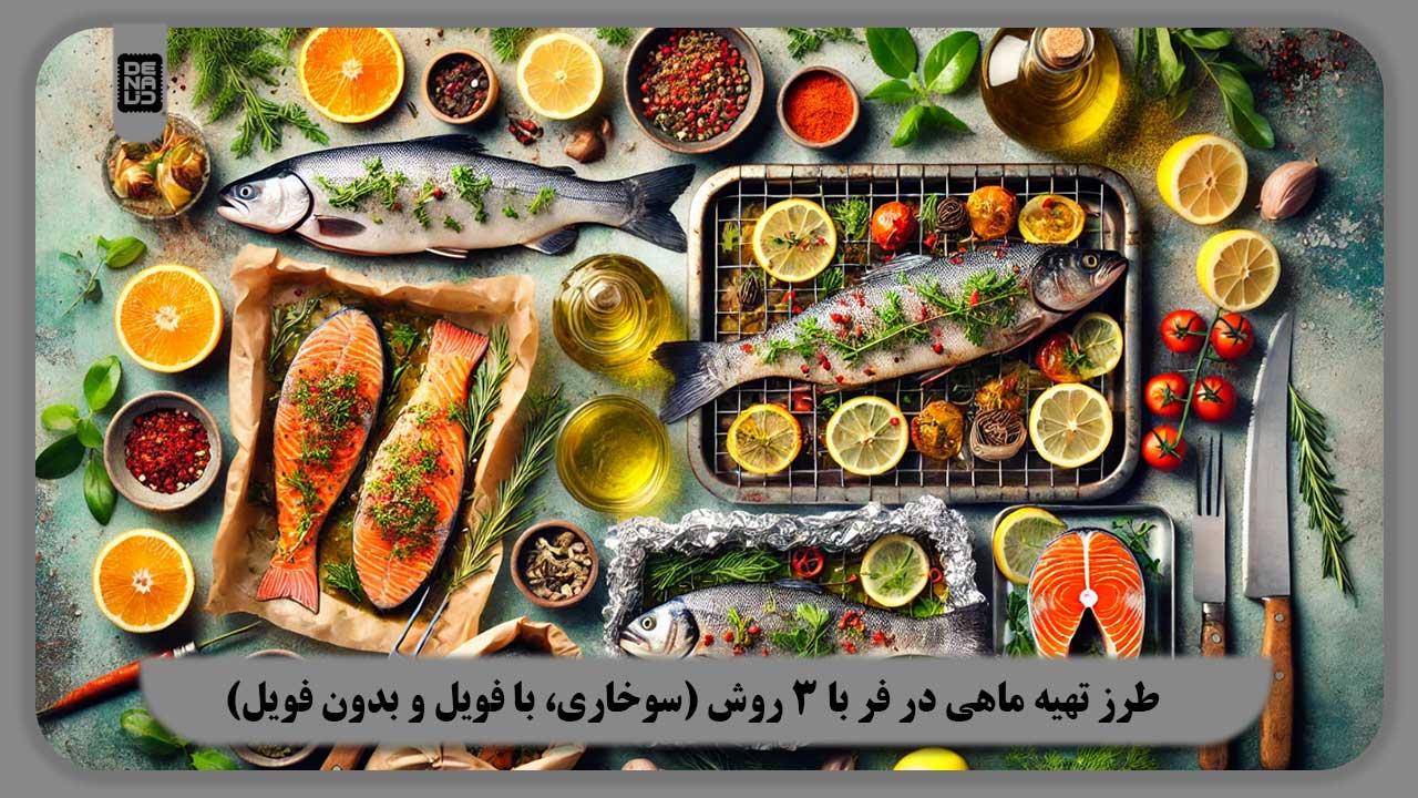 طرز تهیه ماهی در فر با 3 روش (سوخاری، با فویل و بدون فویل)
