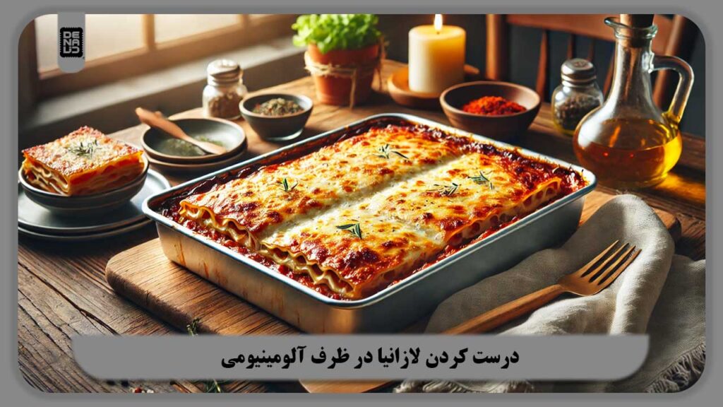 درست کردن لازانیا در ظرف آلومینیومی