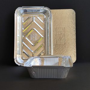 ظرف یکبار مصرف آلومینیومی کبابی کوچک تصویر 2