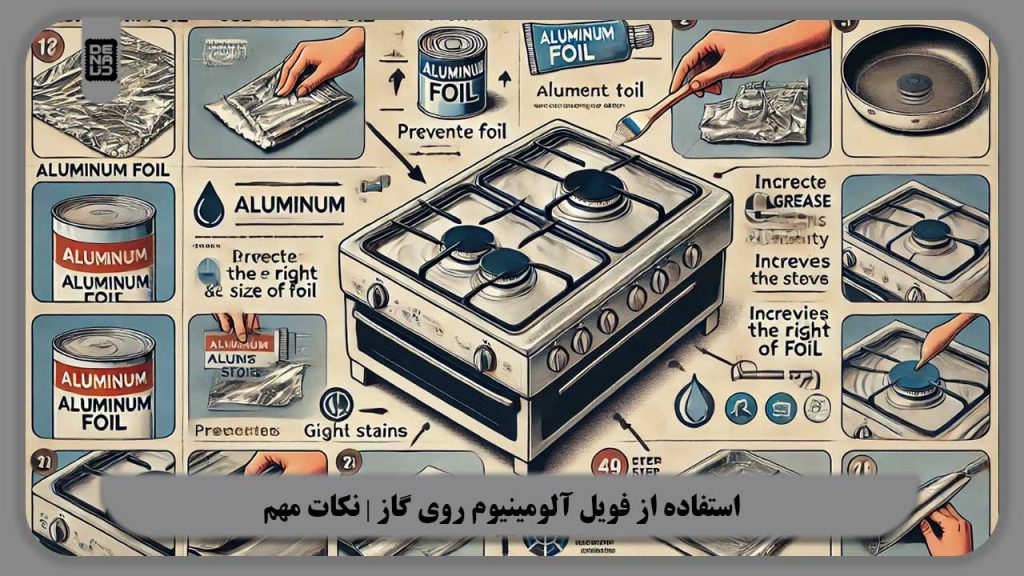 استفاده از فویل آلومینیوم روی گاز | نکات مهم